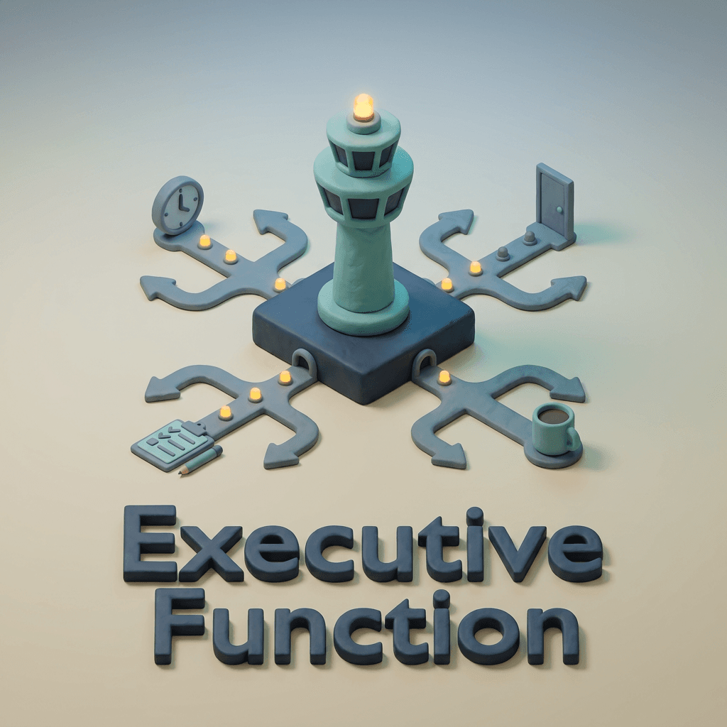 Clay illustration of executive function differences in children