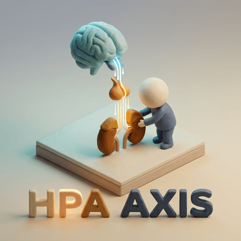 Illustration of the HPA axis and hormonal stress response
