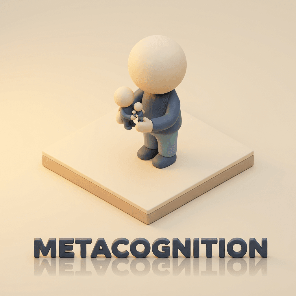 Clay illustration of reflection and understanding