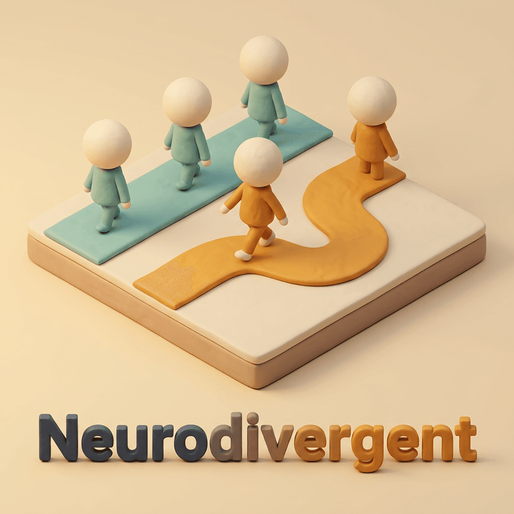Clay illustration representing the neurodivergent community in clinical care