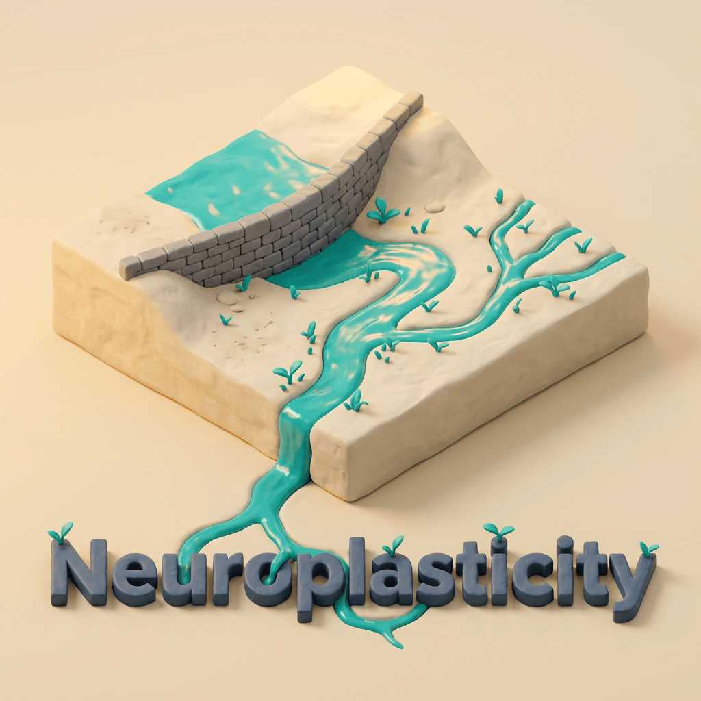 Clay illustration representing neuroplasticity and proactive self-understanding