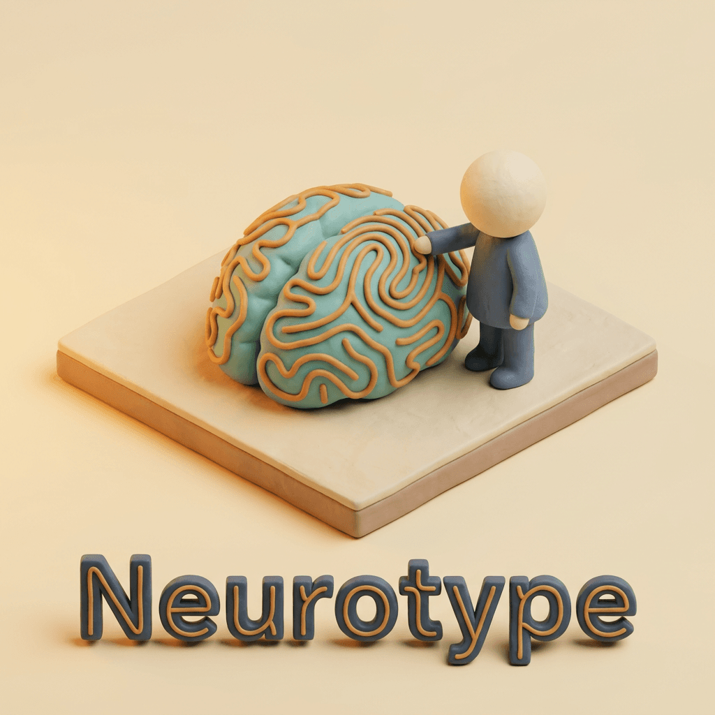 Illustration representing distinct neurotypes and identity