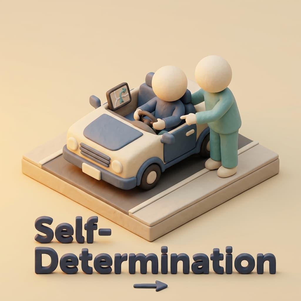 Clay illustration of self-determination and empowerment