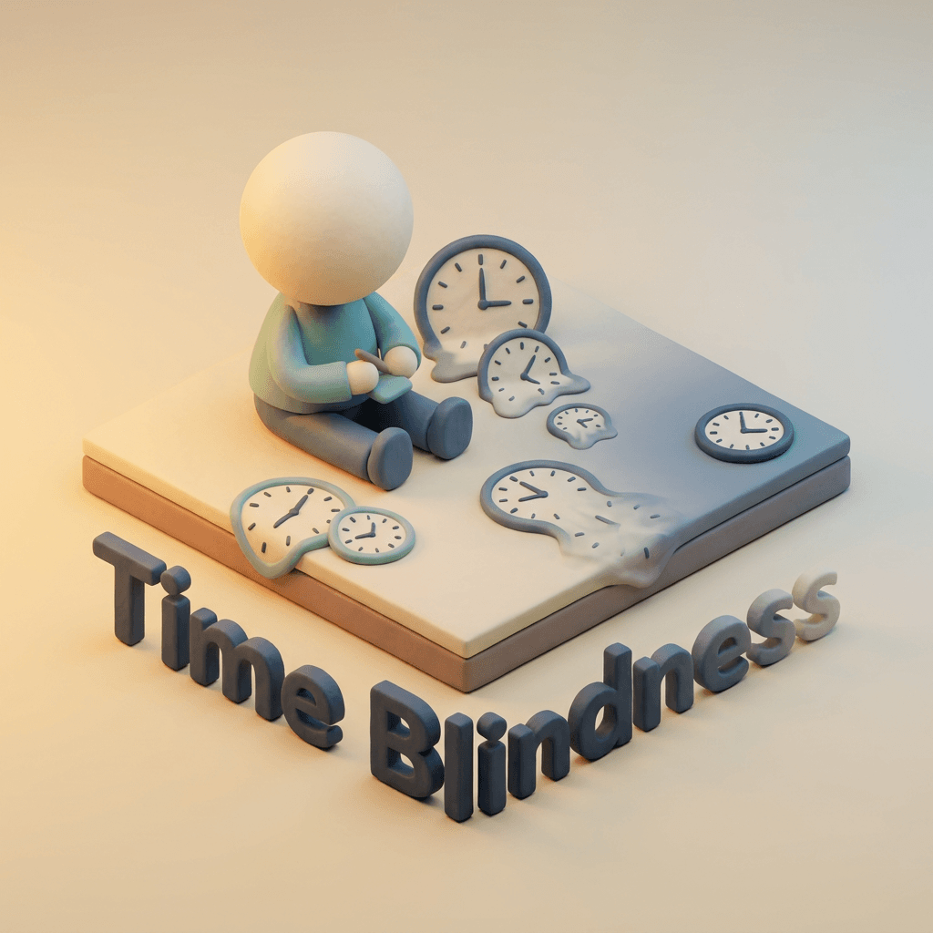 Time blindness neuroscience visualization