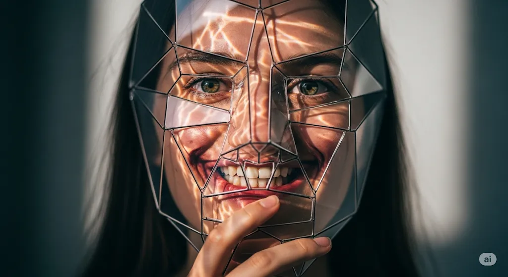 Clay illustration representing social masking