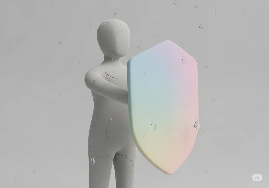 Illustration en argile représentant les protections NHS