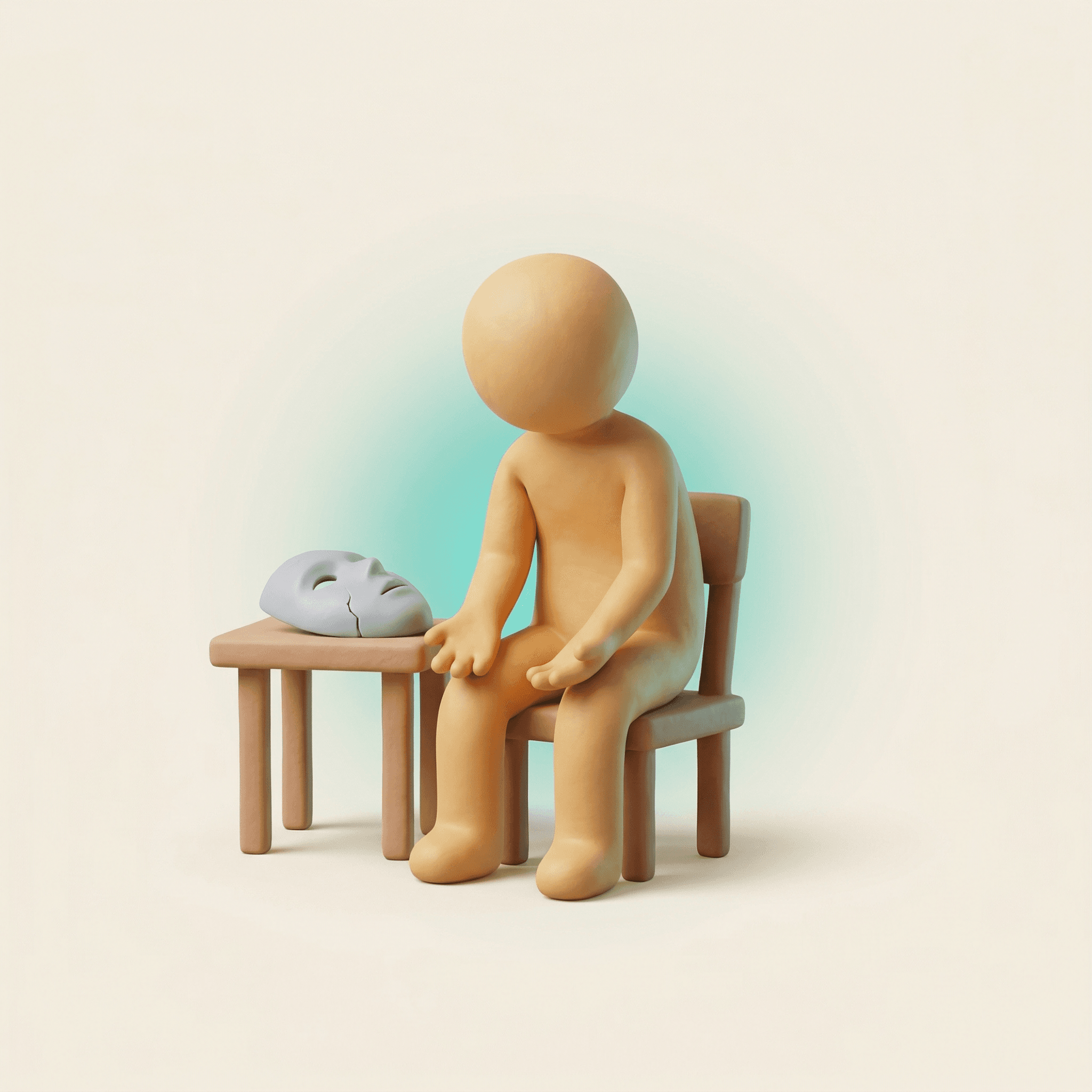 Clay illustration of masking