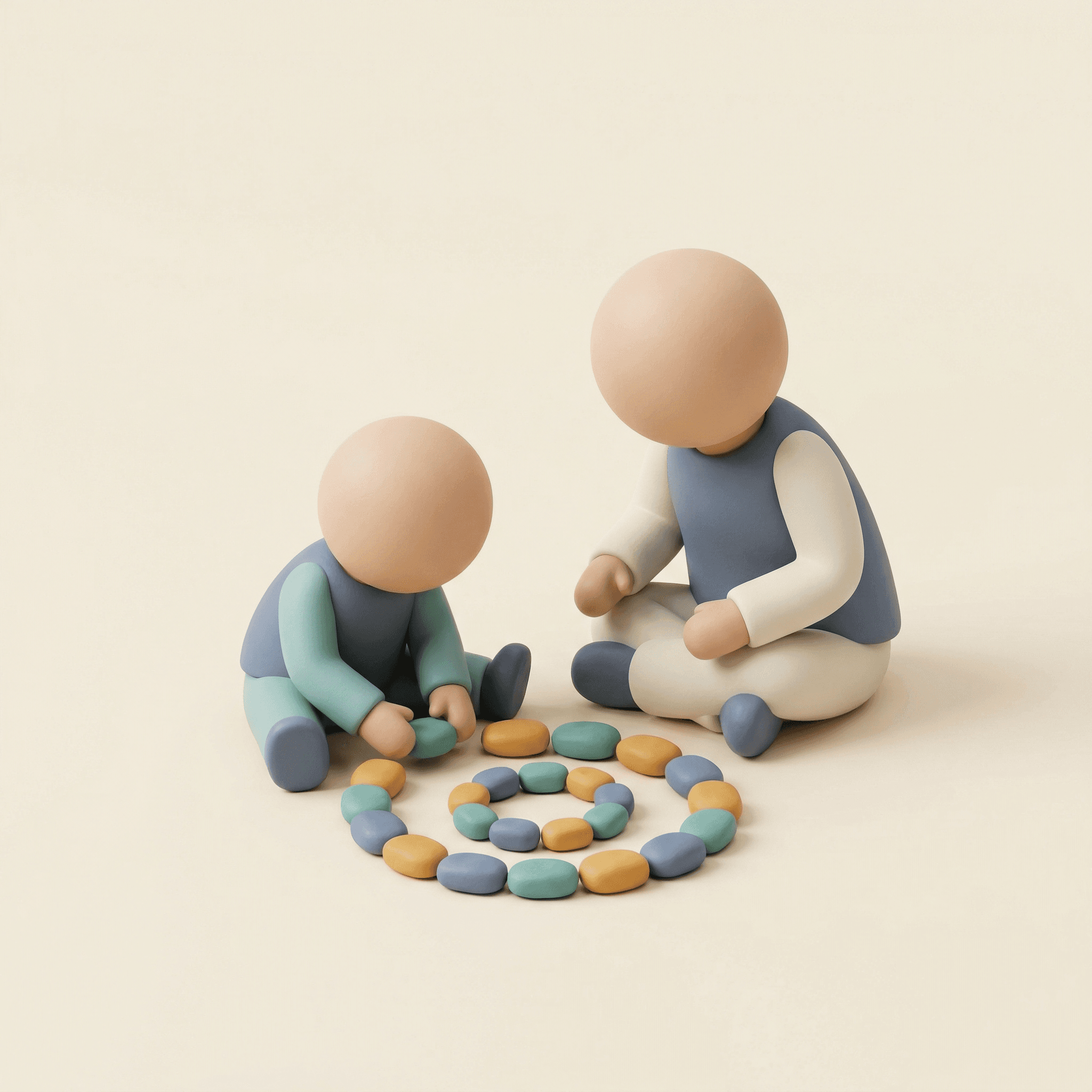 Clay kaleidoscope eye illustration