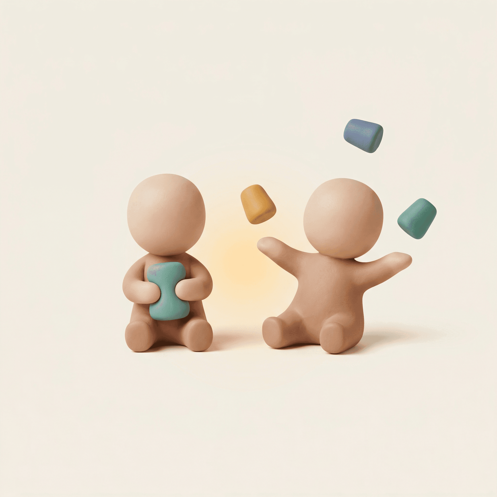 Clay illustration of ADHD and autism overlap