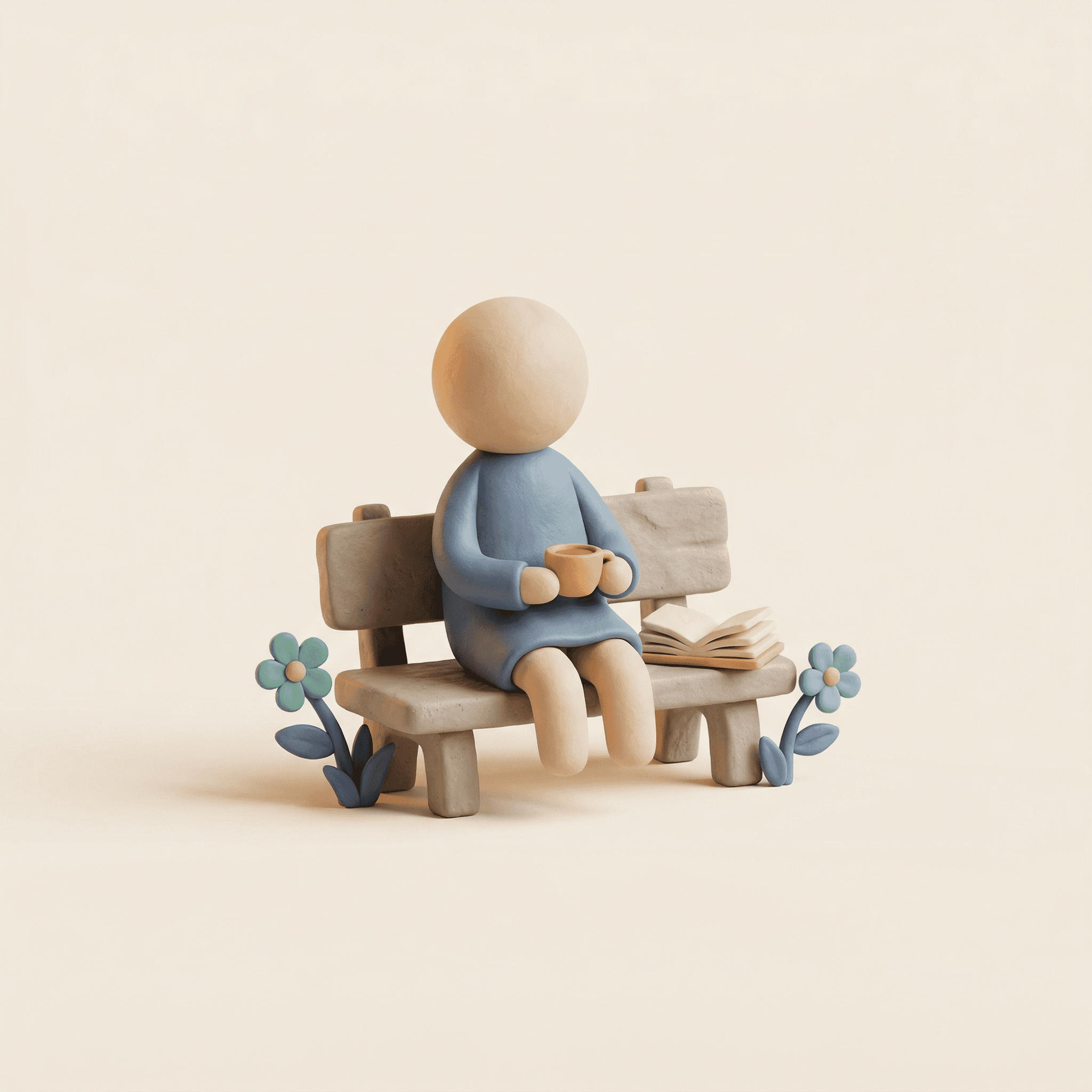 Clay illustration of time and waiting