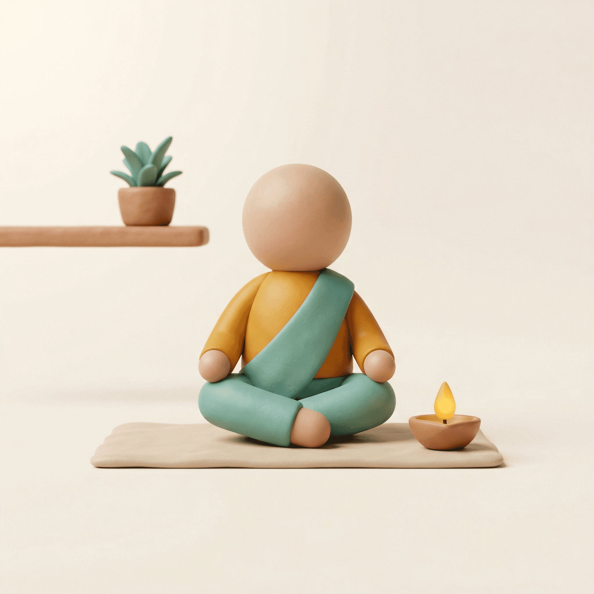 Clay illustration representing autism