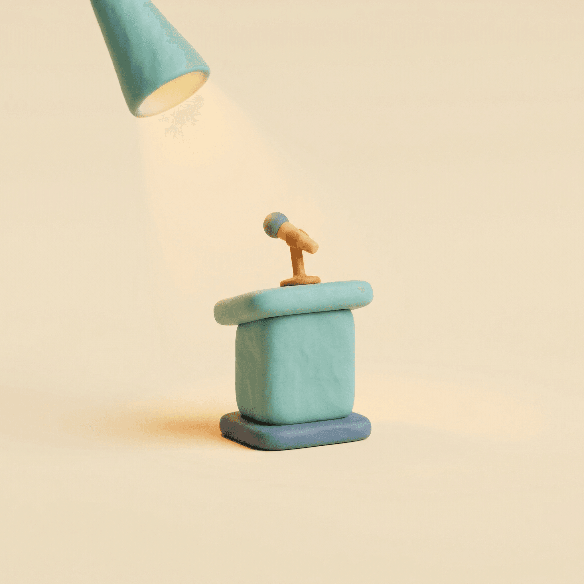 Clay glowing brain illustration