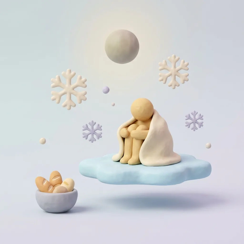 Seasonal Affective Disorder: Circadian rhythm disruption with melatonin overproduction and serotonin deficiency.