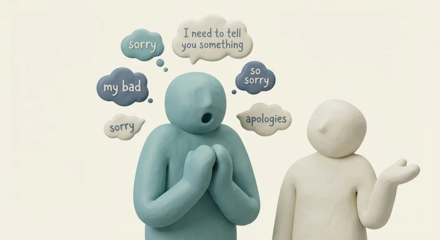 Over-apologizing or confessing 'bad' thoughts — Moral Perfectionism